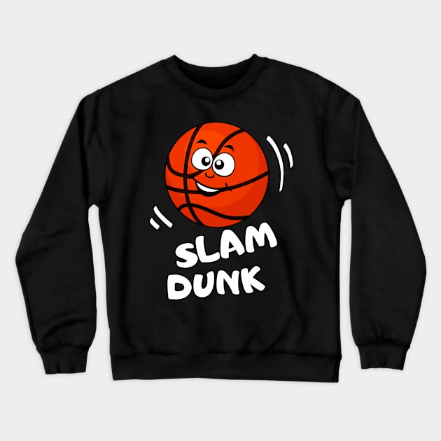 Slam Dunk Funny Basketball Kids Sport Crewneck Sweatshirt by Foxxy Merch